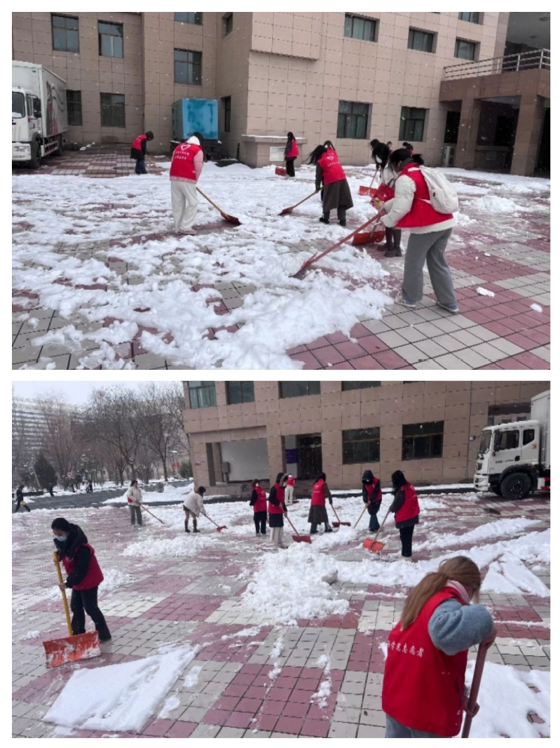 学院开展校园扫雪铲冰志愿服务活动